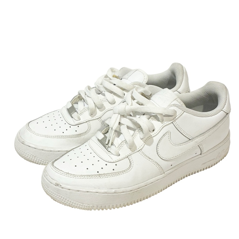 Nike Youth Air Force One 1 AF-1 Low Cut Size 7 Triple White 315122-111 Sneakers